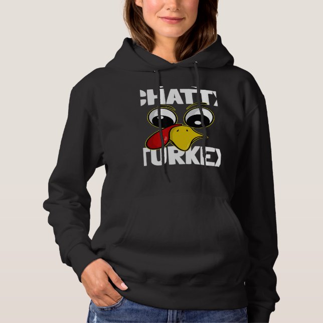 The Chatty Turkey Family Group Matching Thanksgivi T Shirt (Framsida)