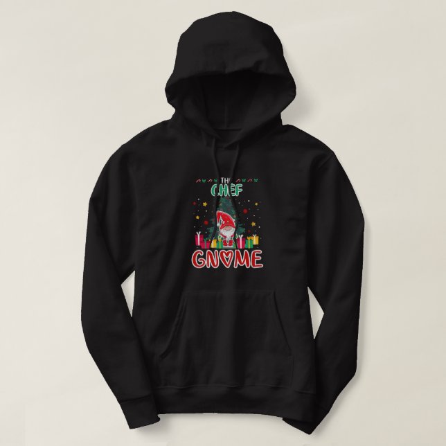The Chef Gnome Xmas Tree Group Christmas Matching  Hoodie (Design framsida)