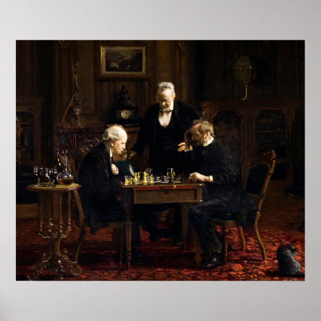 The Chess Players by Thomas Eakins Poster (Framsidan)