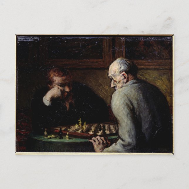 The Chess Players, c.1863-67 Vykort (Framsida)