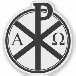 The Chi-Rho Cross - v4 (black) Klistermärken
