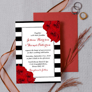 The Chic Modern Luxe Wedding Collection - Röda Ros Inbjudningar