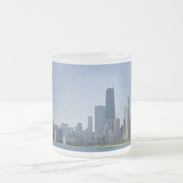 The Chicago Skyline Frostad Glasmugg (Center)