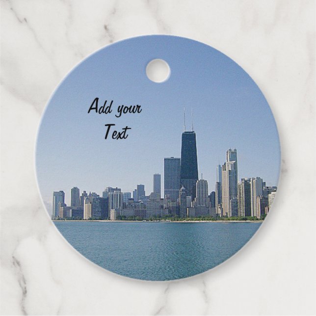 The Chicago Skyline Gåvor Etiketter (Framsida)