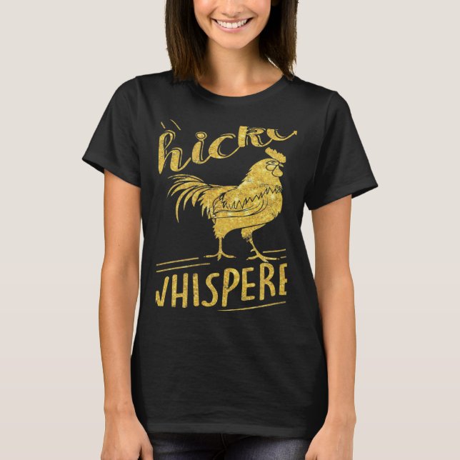 The Chicken Whisperer Golden Rooster T Shirt (Framsida)