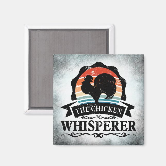 The Chicken Whisperer Roligt Magnet (Front/Back)