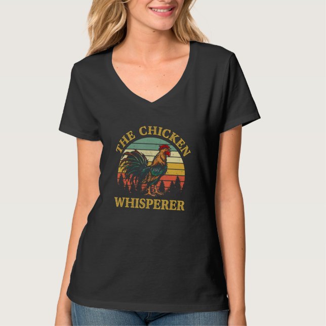 The Chicken Whisperer Vintage   Chicken   Farming T Shirt (Framsida)