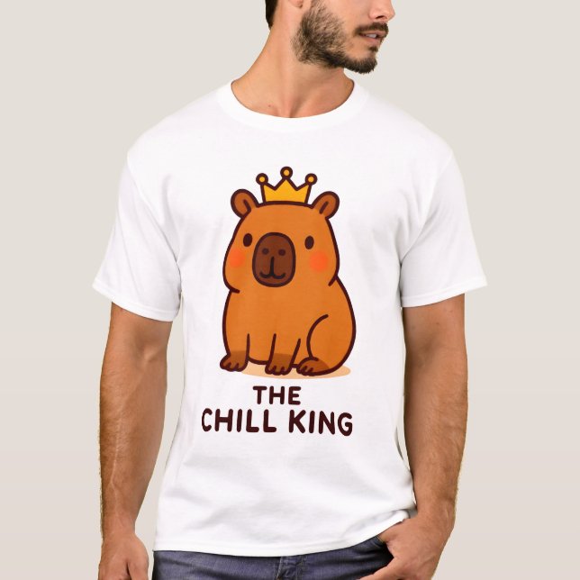 The Chill King Men's Basic T-Shirt (Framsida)