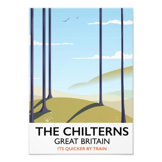 The Chilterns Storbritannien resaffisch Fototryck (Framsidan)