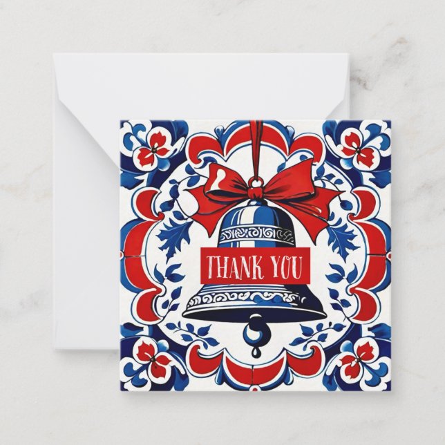 The Christmas Bell and the Mysterious Guest Anteckningskort (Framsida)