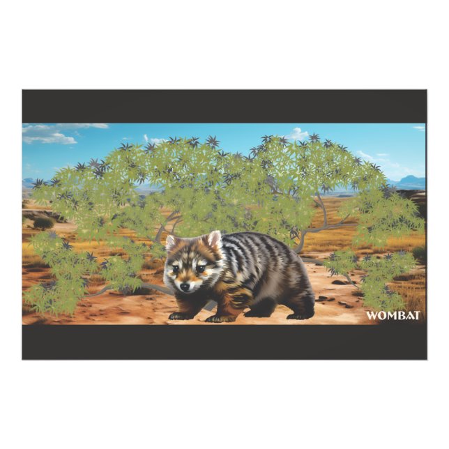 The chunky cuddly Wombat Fototryck (Framsidan)