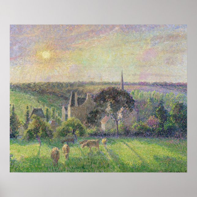 The Church and Farm of Eragny, 1895 Poster (Framsidan)