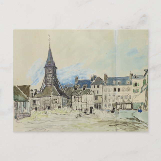The Church of Sainte-Catherine, Honfleur, 1864 Vykort (Framsida)