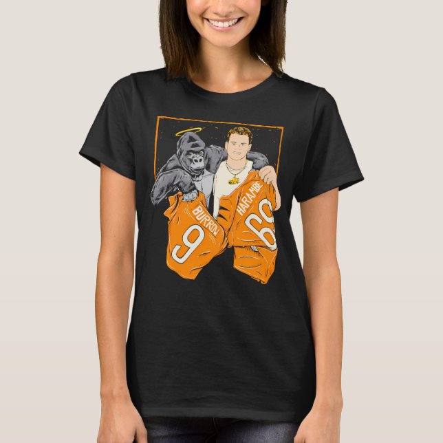 The Cincinnati Jersey Swap Joe Burrow And Harambe  T Shirt (Framsida)