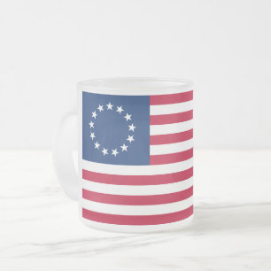 The Circle of Stars, American Flagga av Betsy Ross Frostad Glasmugg