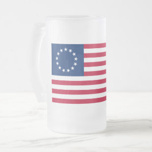 The Circle of Stars, American Flagga av Betsy Ross Frostat Ölglas