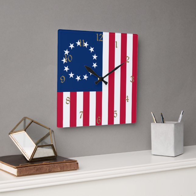 The Circle of Stars, American Flagga av Betsy Ross Fyrkantig Klocka (Kontor)