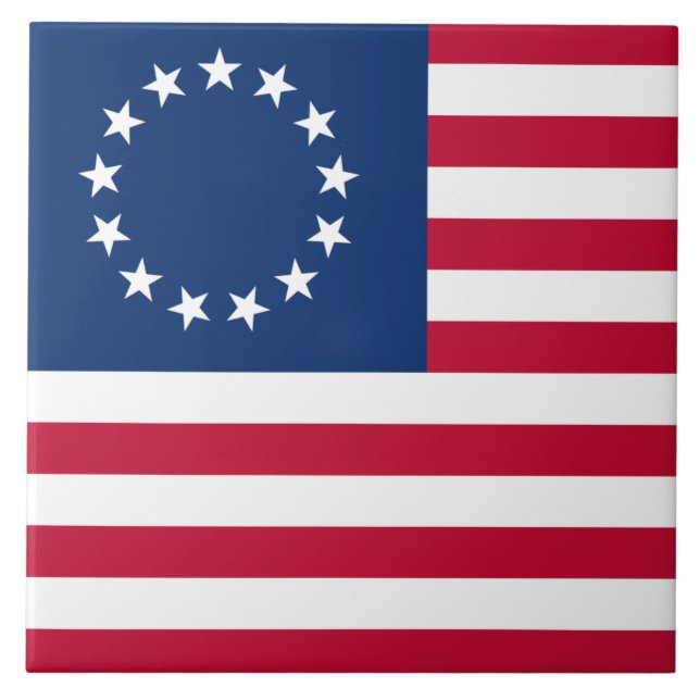 The Circle of Stars, American Flagga av Betsy Ross Kakelplatta (Framsidan)