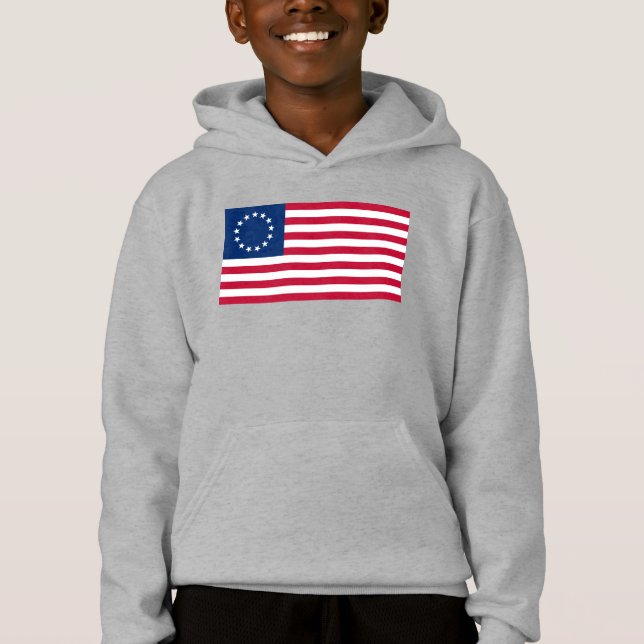 The Circle of Stars, American Flagga av Betsy Ross T Shirt (Framsida)