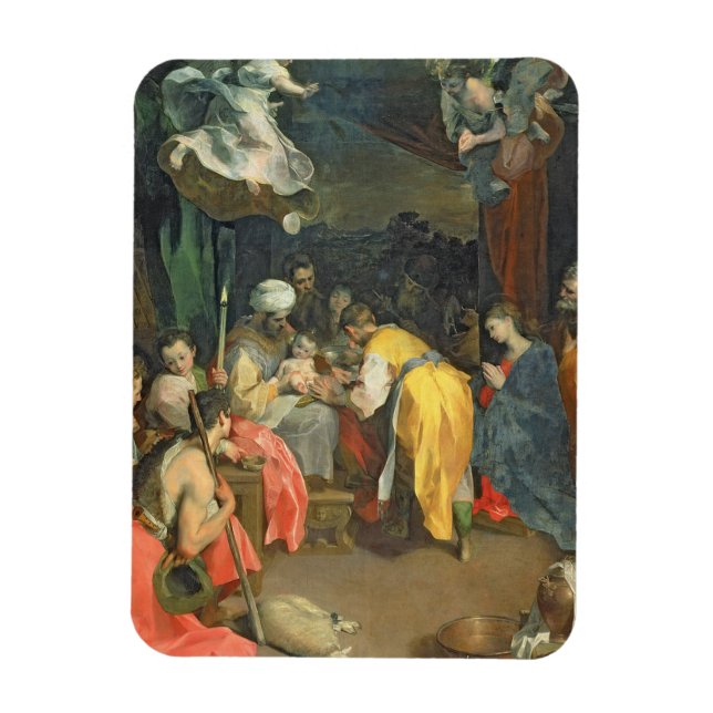 The Circumcision of Jesus, 1590 (olja på arbetsyta Magnet (Vertikal)