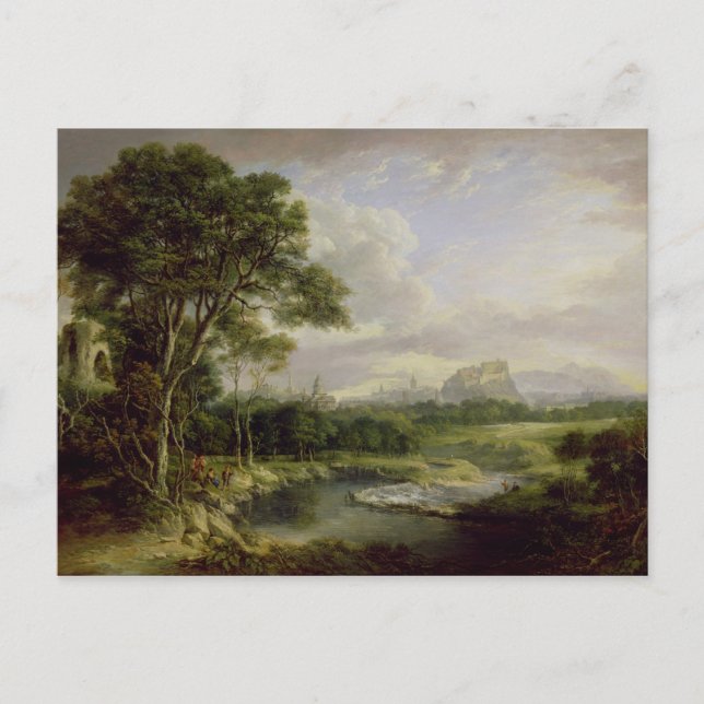 The City of Edinburgh, 1822 (olja på kanv) Vykort (Framsida)