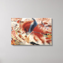 The City Rises (av Umberto Boccioni) Canvastryck