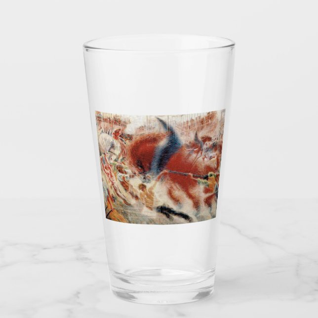 The City Rises (av Umberto Boccioni) Glaskopp (Framsida)