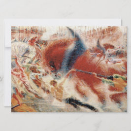 The City Rises (av Umberto Boccioni) Kort