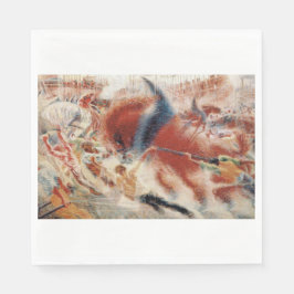 The City Rises (av Umberto Boccioni) Pappersservett