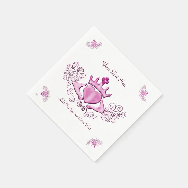 The Claddagh (Rosa) Pappersservett (Hörn)