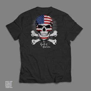 The Classic Gulf of America Dödskalle och korsade T Shirt