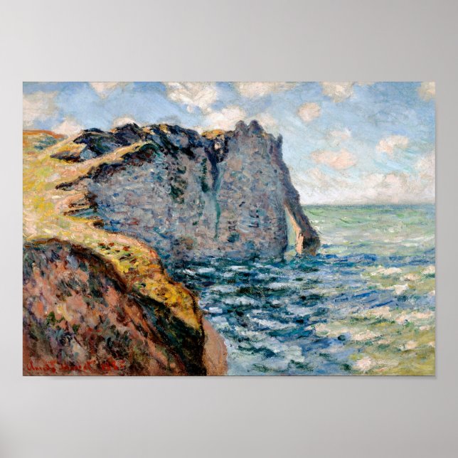 The Cliff of Aval, Monet Poster (Framsidan)
