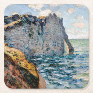 The Cliff of Aval, Monet Underlägg Papper Kvadrat