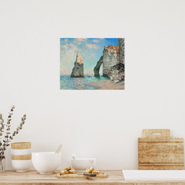 The Cliffs at Etretat by Monet Poster (Kök)