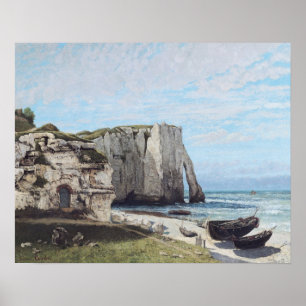 The Cliffs vid Etretat efter stormen 1870 Poster