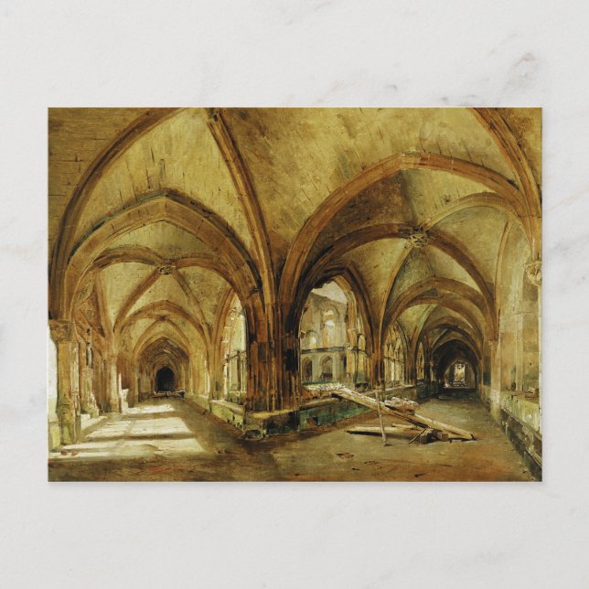The Cloisters of St. Wandrille, c.1825-30 Vykort (Framsida)