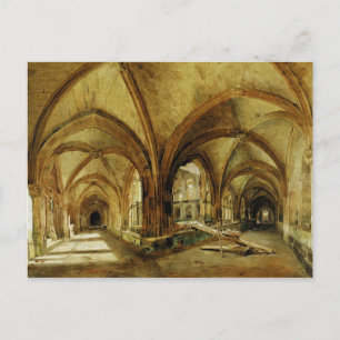 The Cloisters of St. Wandrille, c.1825-30 Vykort