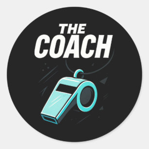 The Coach - Sport Ledarskap Motivation Sport  Runt Klistermärke