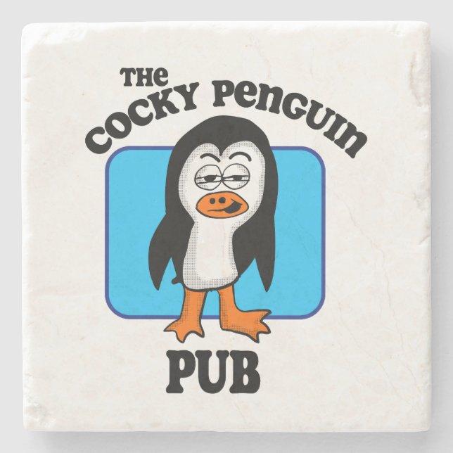 The Cocky Penguin Pub Stenunderlägg (Framsidan)
