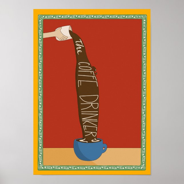The Coffe Drinker - Illustration Poster (Framsidan)