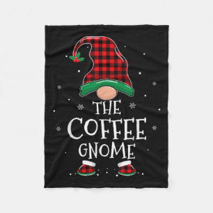 The Coffee Gnome Jul Familj Matchande Plaid Kristu Fleecefilt
