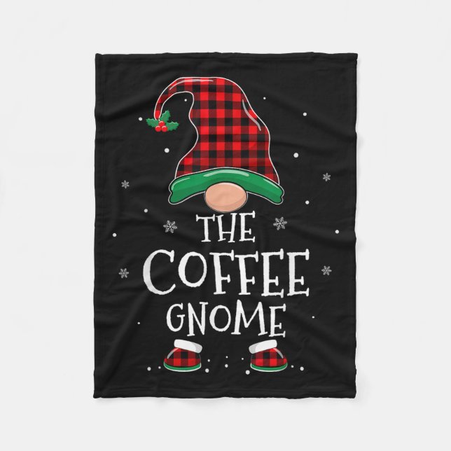 The Coffee Gnome Xmas Family Matching Plaid Christ Fleecefilt (Framsidan)