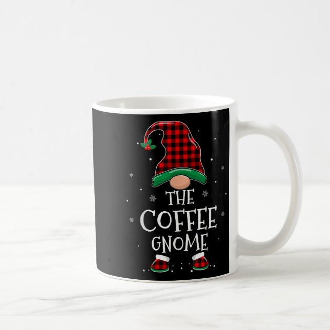The Coffee Gnome Xmas Family Matching Plaid Christ Kaffemugg (Höger)