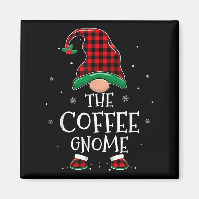 The Coffee Gnome Xmas Family Matching Plaid Christ Magnet (Framsidan)