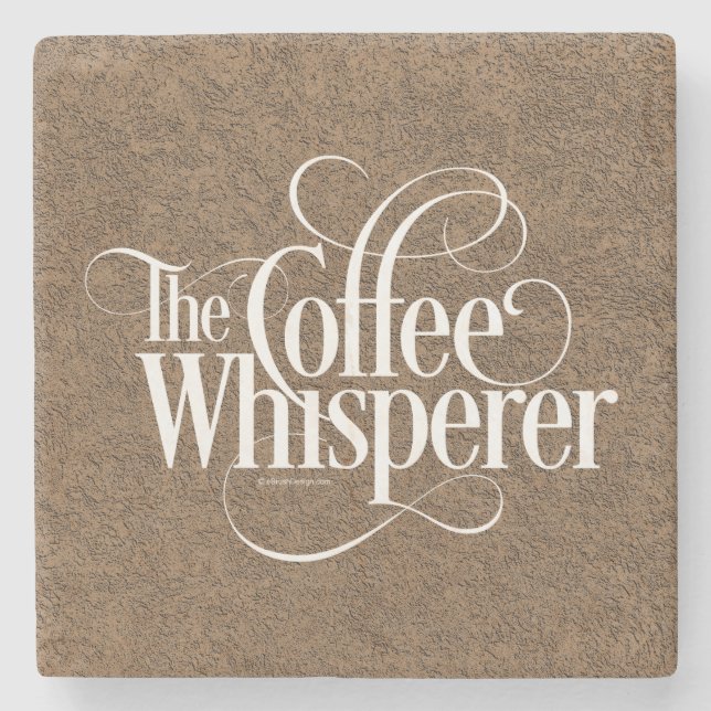 The Coffee Whisperer Stencoaster Stenunderlägg (Framsidan)