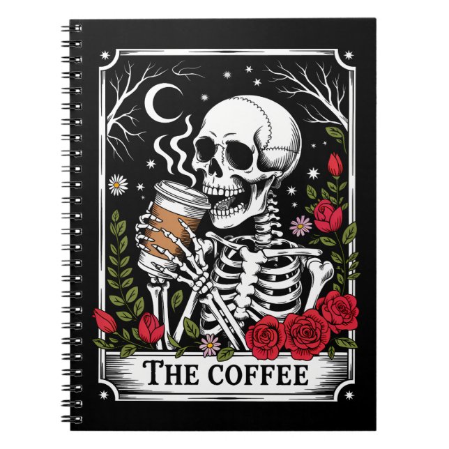 The Coffee Witchy Vibes Tote Bag – Magical Goth  Anteckningsbok (Framsidan)