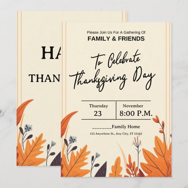 THE COLORFUL AUTUMN SEASON AND THANKSGIVING INBJUDNINGAR (Fram/baksida)