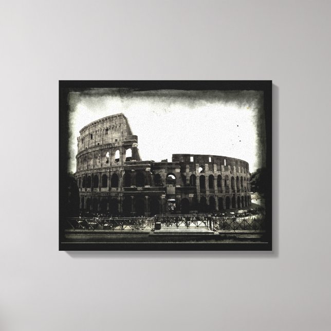 The Colosseum in Black and White Canvastryck (Framsida)