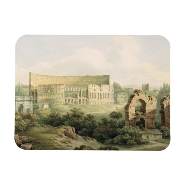 The Colosseum, Rom, 1802 (w/c over graphite on two Magnet (Horisontell)