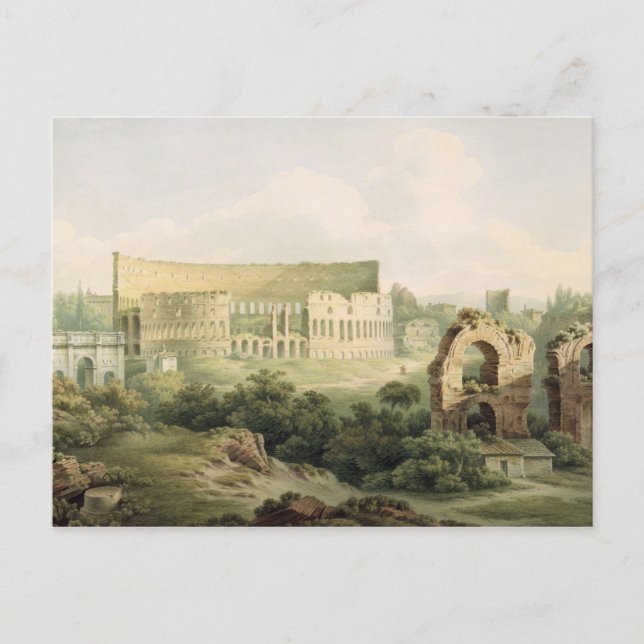 The Colosseum, Rom, 1802 (w/c over graphite on two Vykort (Framsida)
